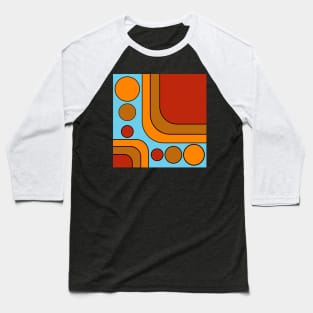 Mid century abstract geometrical design Baseball T-Shirt